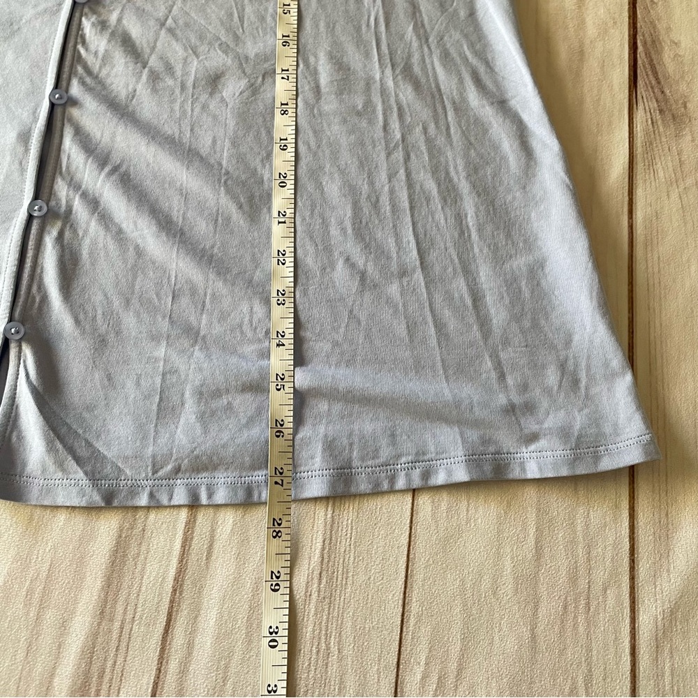 Lands’ End Button Front Top Blouse Women’s L Lightweight Long Sleeve Smocked EUC - Picture 10 of 13